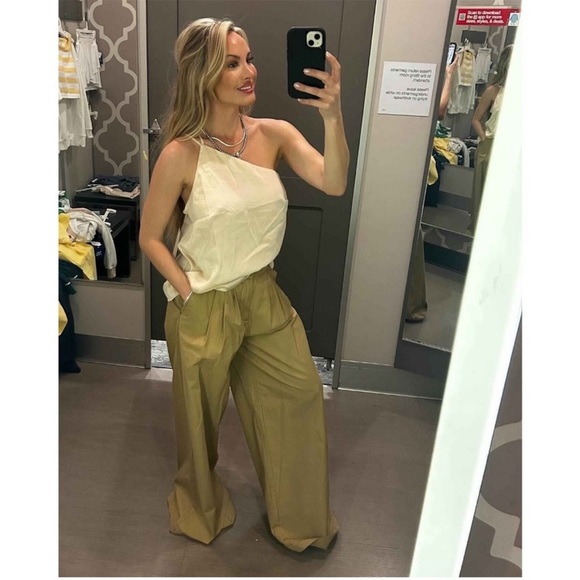 A New Day NWT Women’s One Shoulder Halter Tank Top Cream, Women’s Sz L - Picture 7 of 7